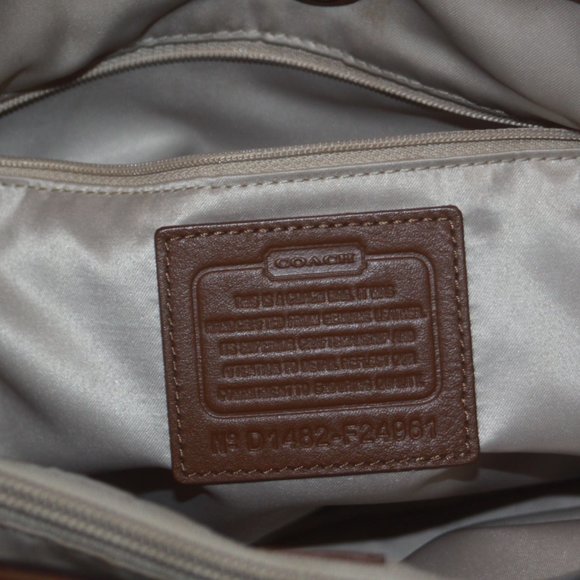 COACH F24961 Campbell Leather Belle Carryall Tote Bag Camel Brown 24961 - Picture 6 of 8